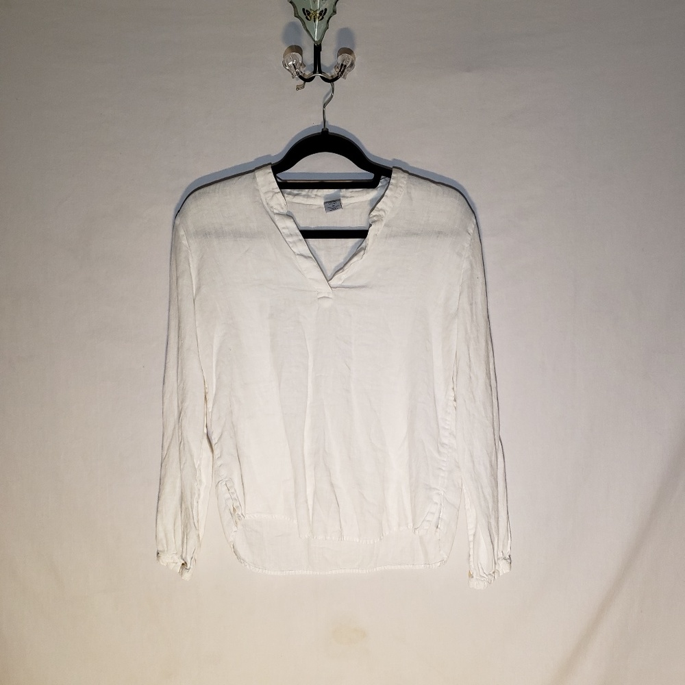 *Gap* White linen long sleeved top, medium